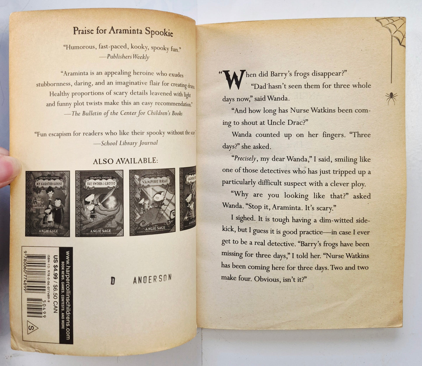 Araminta Spookie: Froschalarm von Angie Sage (Gut, 2009, Taschenbuch, 210 Seiten, HarperCollins Children)