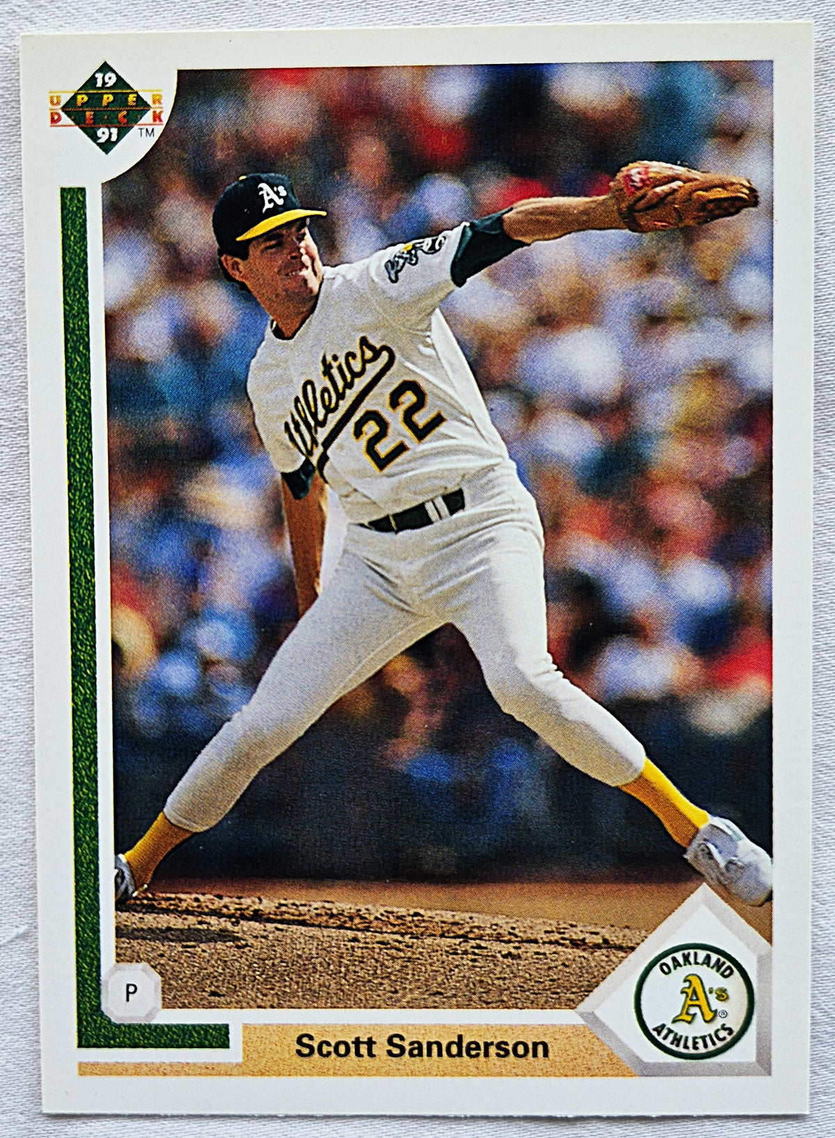 Sanderson Scott Oakland Athletics #582 Pitcher Upper Deck 1991 Baseball Card
