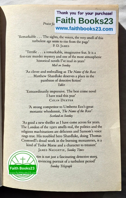 Dissolution von C. J. Sansom (Matthew Shardlake #1, Sehr gut, 2007, Pb., 463 Seiten, Pan Books)
