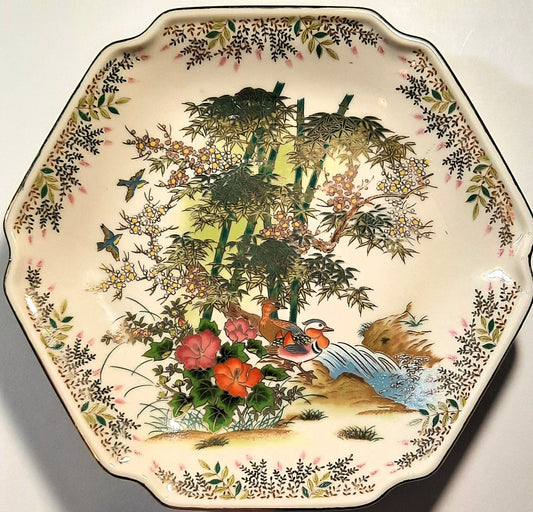 Vintage Japanese 7.5" Handpainted Decorative Plate by Sato Gordon MINT CONDITION