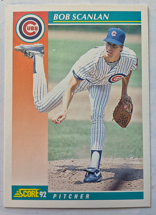 Bewertung '92 Bob Scanlan Pitcher Chicago Cubs #285 Baseballkarte Fast Neuwertig