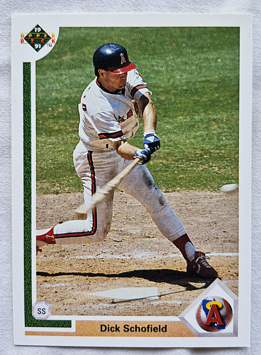 Schofield Dick California Angels #169 Shortstop Upper Deck 1991 Baseball Card