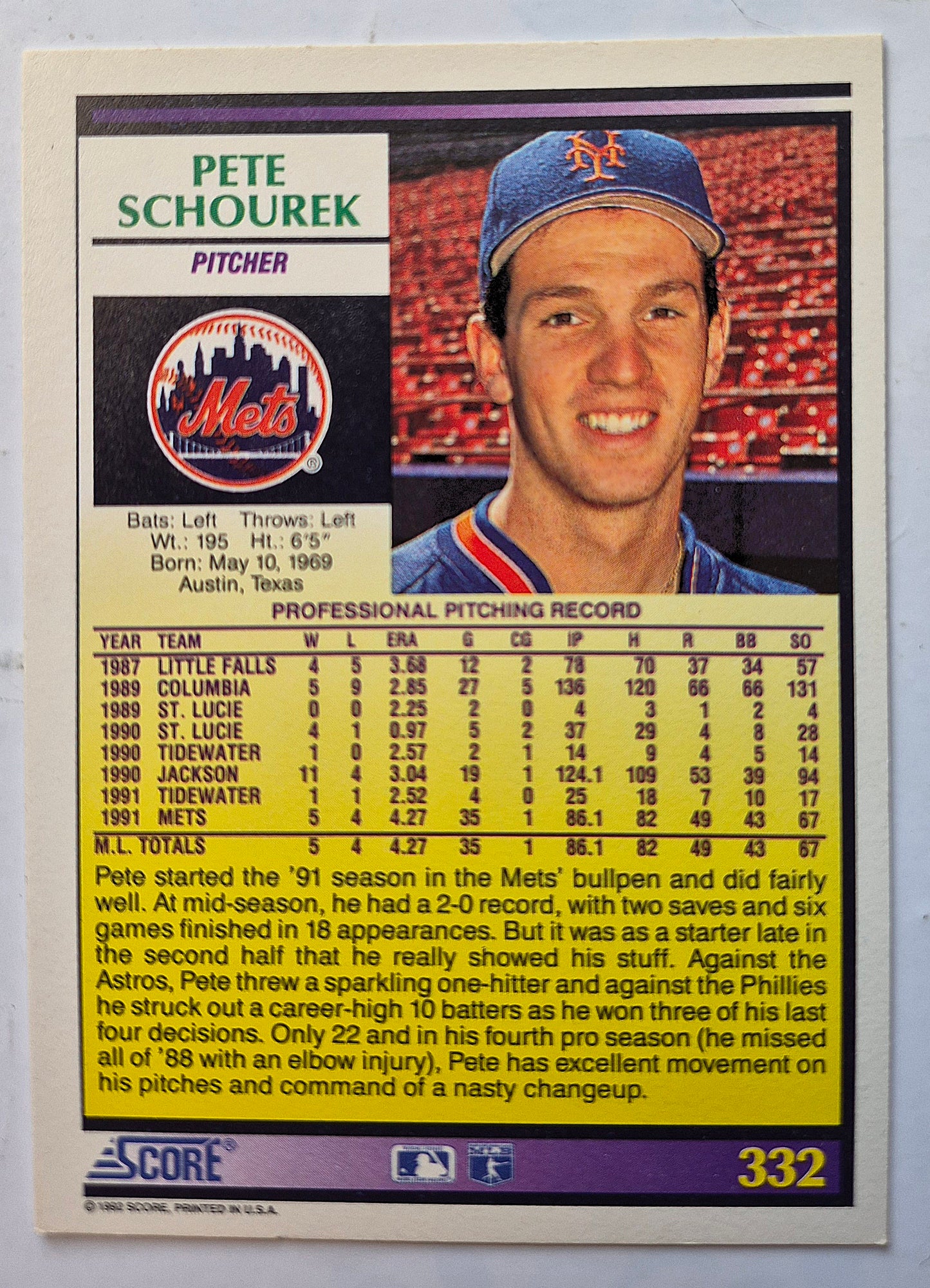 Bewertung '92 Bob Scanlan Pitcher Chicago Cubs #285 Baseballkarte Fast Neuwertig
