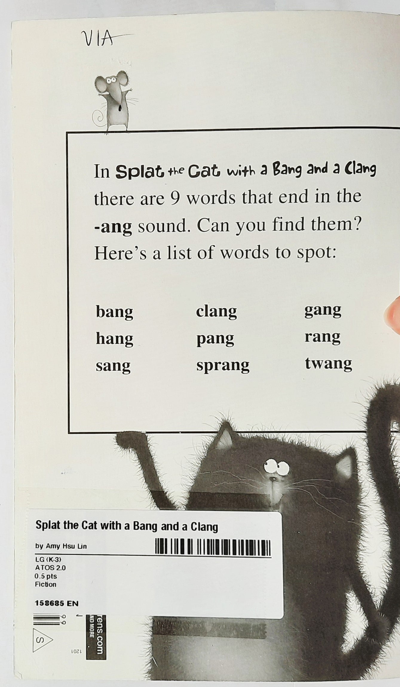 Splat the Cat With a Bang and a Clang by Rob Scotton (Very good, 2013, Pbk, 32 pages, Harper)