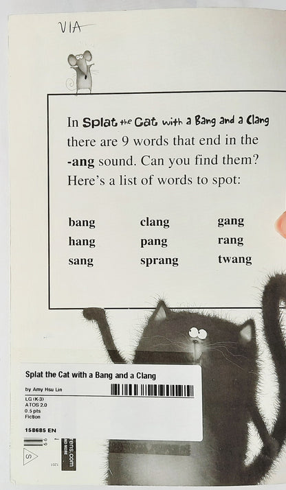 Splat the Cat With a Bang and a Clang by Rob Scotton (Very good, 2013, Pbk, 32 pages, Harper)