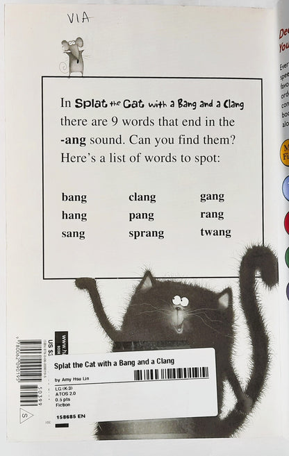 Splat the Cat With a Bang and a Clang by Rob Scotton (Very good, 2013, Pbk, 32 pages, Harper)