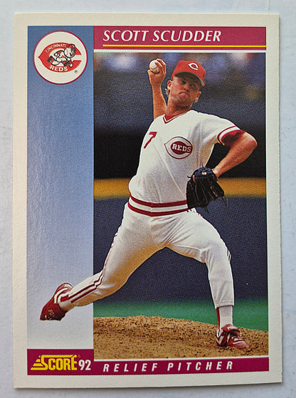 Scudder Scott Cincinnati Reds Relief Pitcher #209 Score '92 Baseball Card