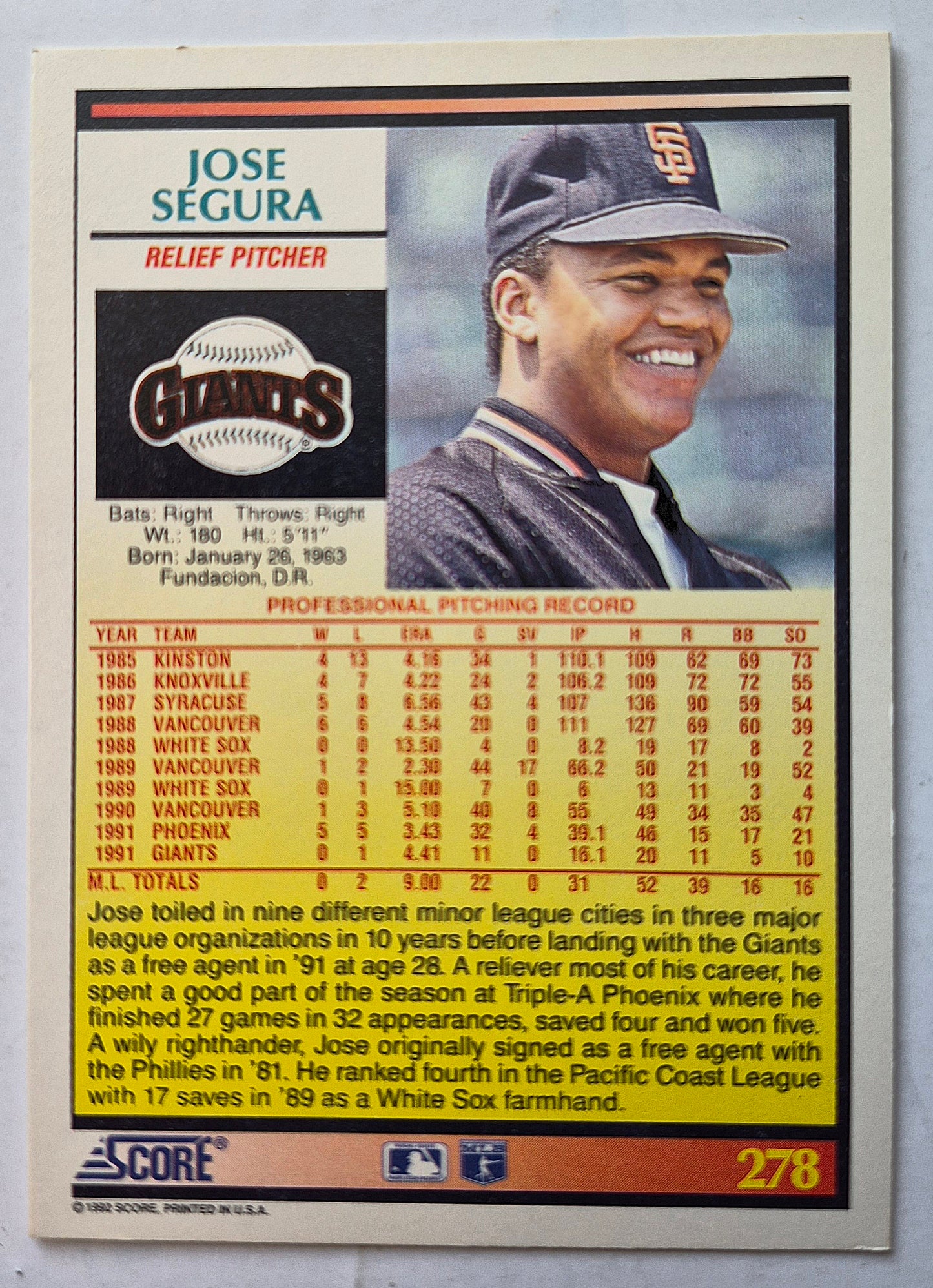 Bewertung: „92 Jeff Reed Cincinnati Reds Catcher #311 Baseball-Karte Nahezu neuwertig