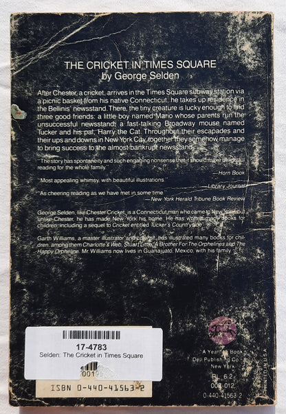 The Cricket in Times Square by George Selden (Good, 1970, Pbk, 160 pages, Yearling Book)