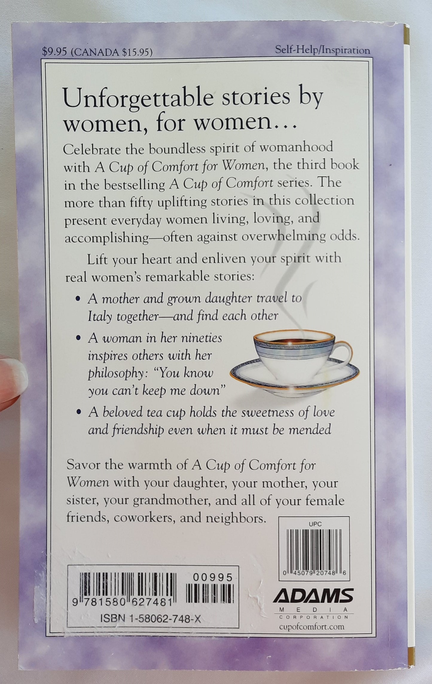 A Cup of Comfort for Women edited by Colleen Sell (Very good, 2002, Pbk, 324 pages, Adams Media)