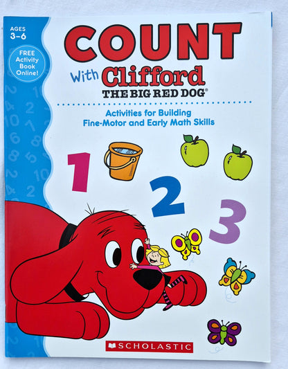 Zählen mit Clifford, dem großen roten Hund: Aktivitäten zum Aufbau feinmotorischer und früher mathematischer Fähigkeiten von Karen Sevaly (Neu, 2015, broschiert, 48 Seiten, Scholastic)