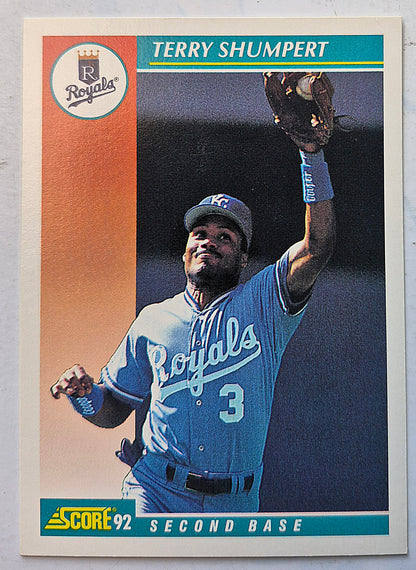 Shumpert Terry Kansas City Royals Second Base #248 Score '92 Baseball Card