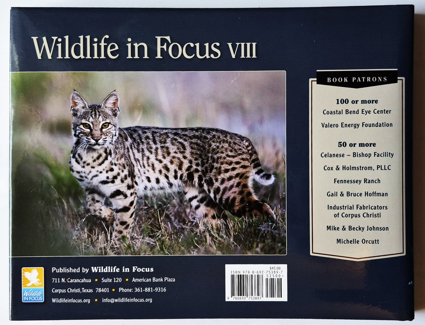 Wildlife in Focus VIII editors David Sikes; Crystal Mead; Brenda Weathered (Very good, 2016, HC, 188 pgs, Grunwald Printing)
