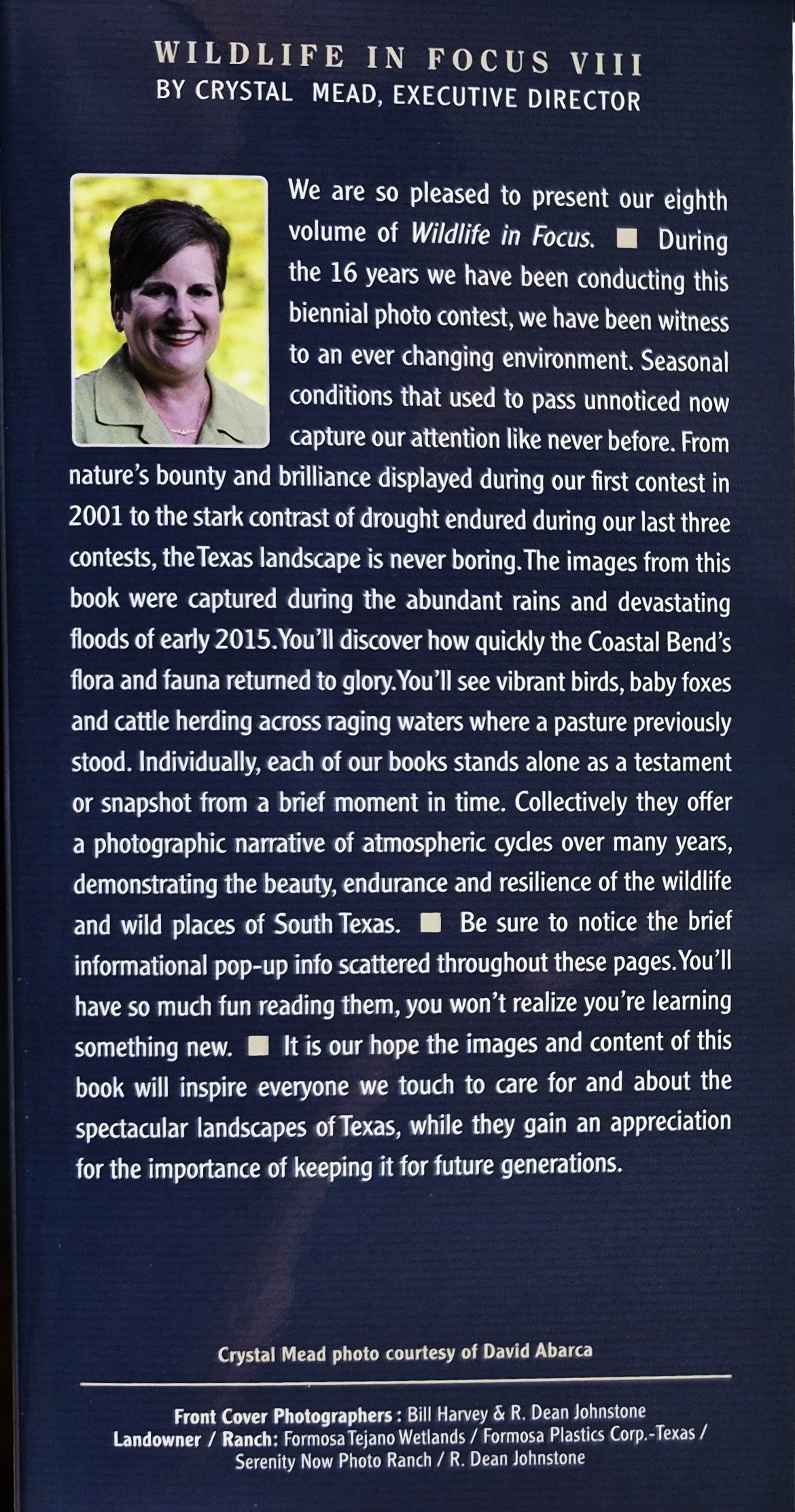 Wildlife in Focus VIII editors David Sikes; Crystal Mead; Brenda Weathered (Very good, 2016, HC, 188 pgs, Grunwald Printing)