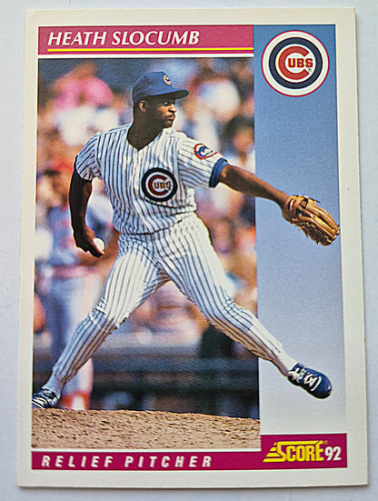 Slocumb Heath Chicago Cubs Relief Pitcher #213 Score '92 Baseball Card