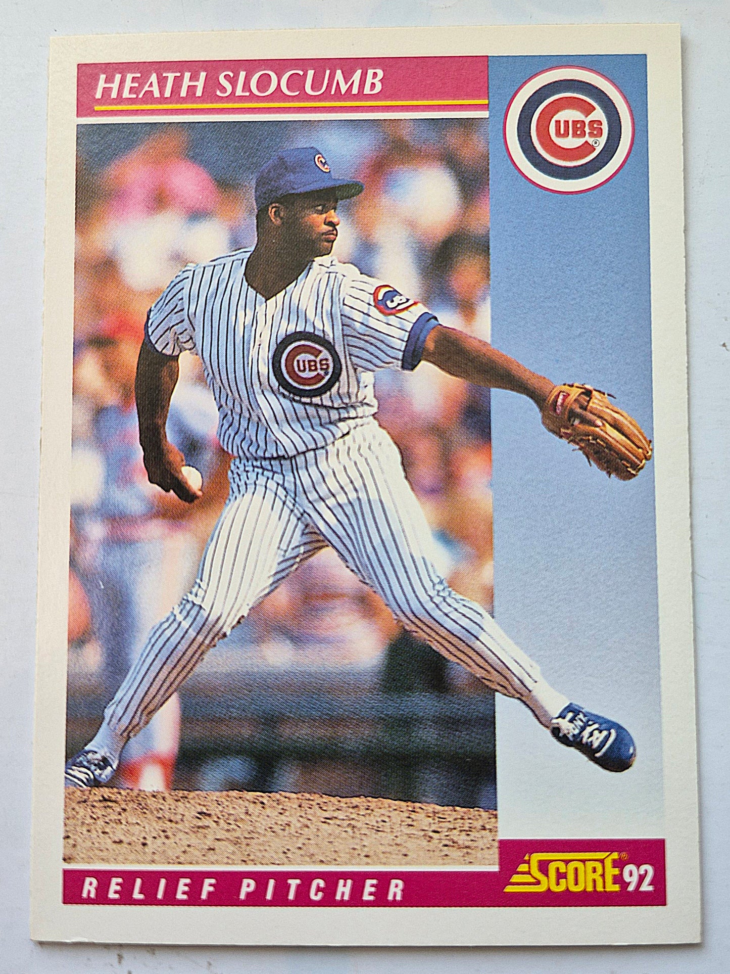 Slocumb Heath Chicago Cubs Relief Pitcher #213 Score '92 Baseball Card