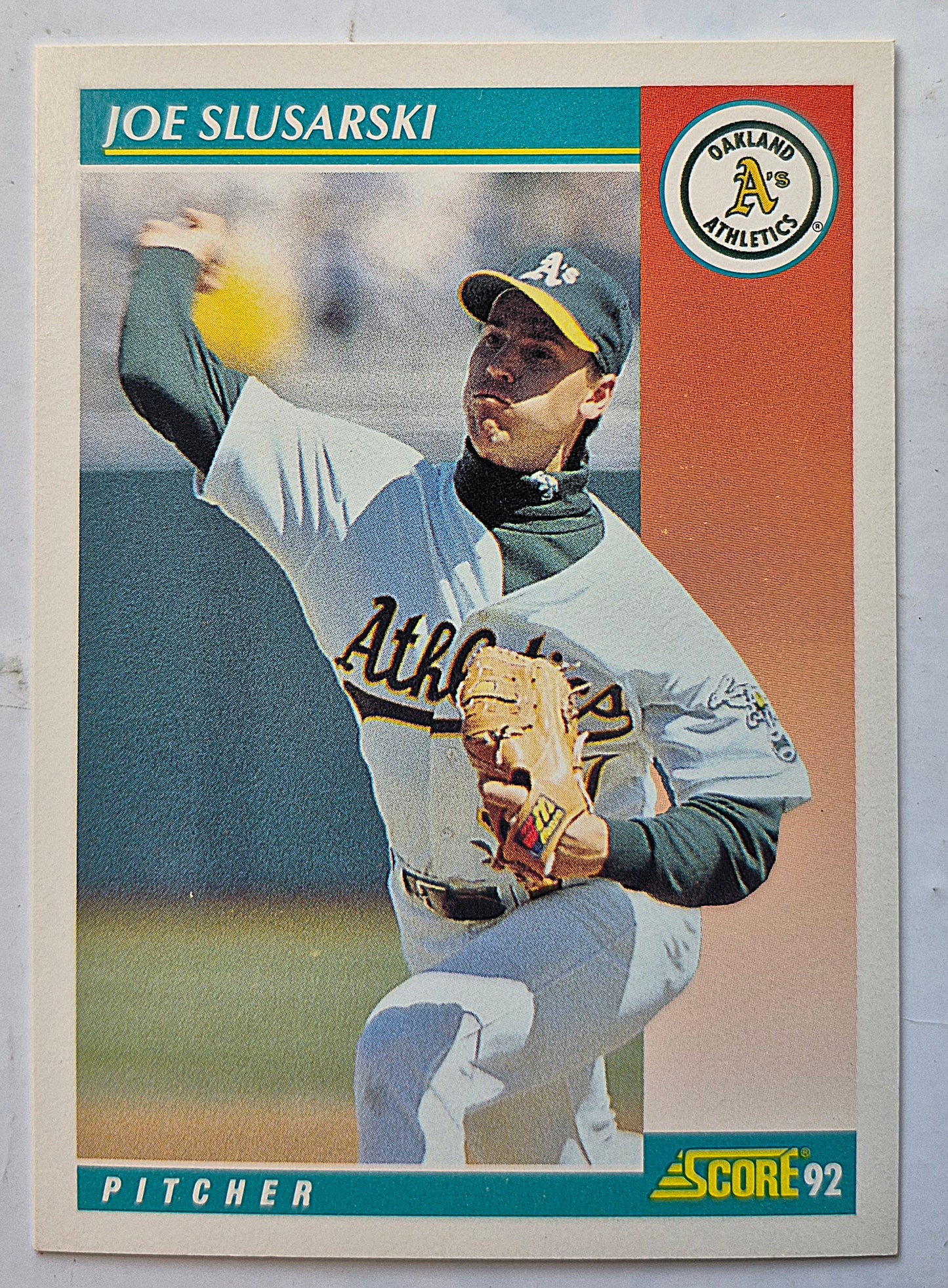 Slusarski Joe Oakland Athletics Pitcher #309 Score '92 Baseball Card