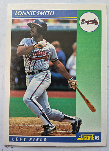 Smith Lonnie Atlanta Braves Left Field #13 Score '92 Baseball Card
