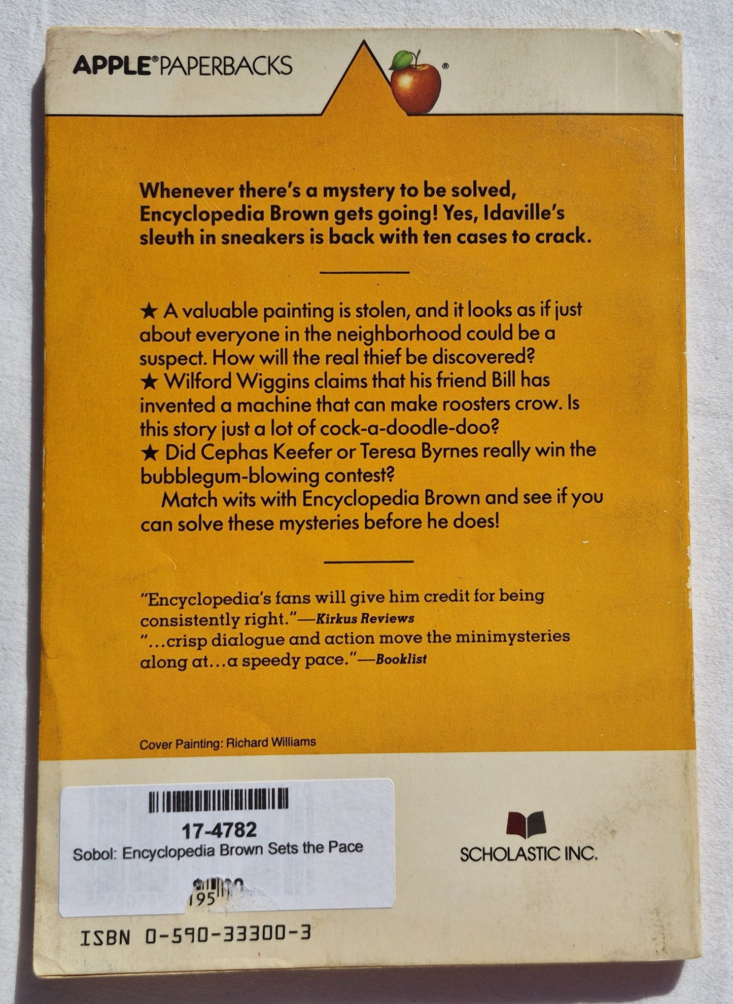 Encyclopedia Brown macht das Rennen #15 von Donald J. Sobol (Gut, 1982, Pbk, 75 Seiten, Scholastic)