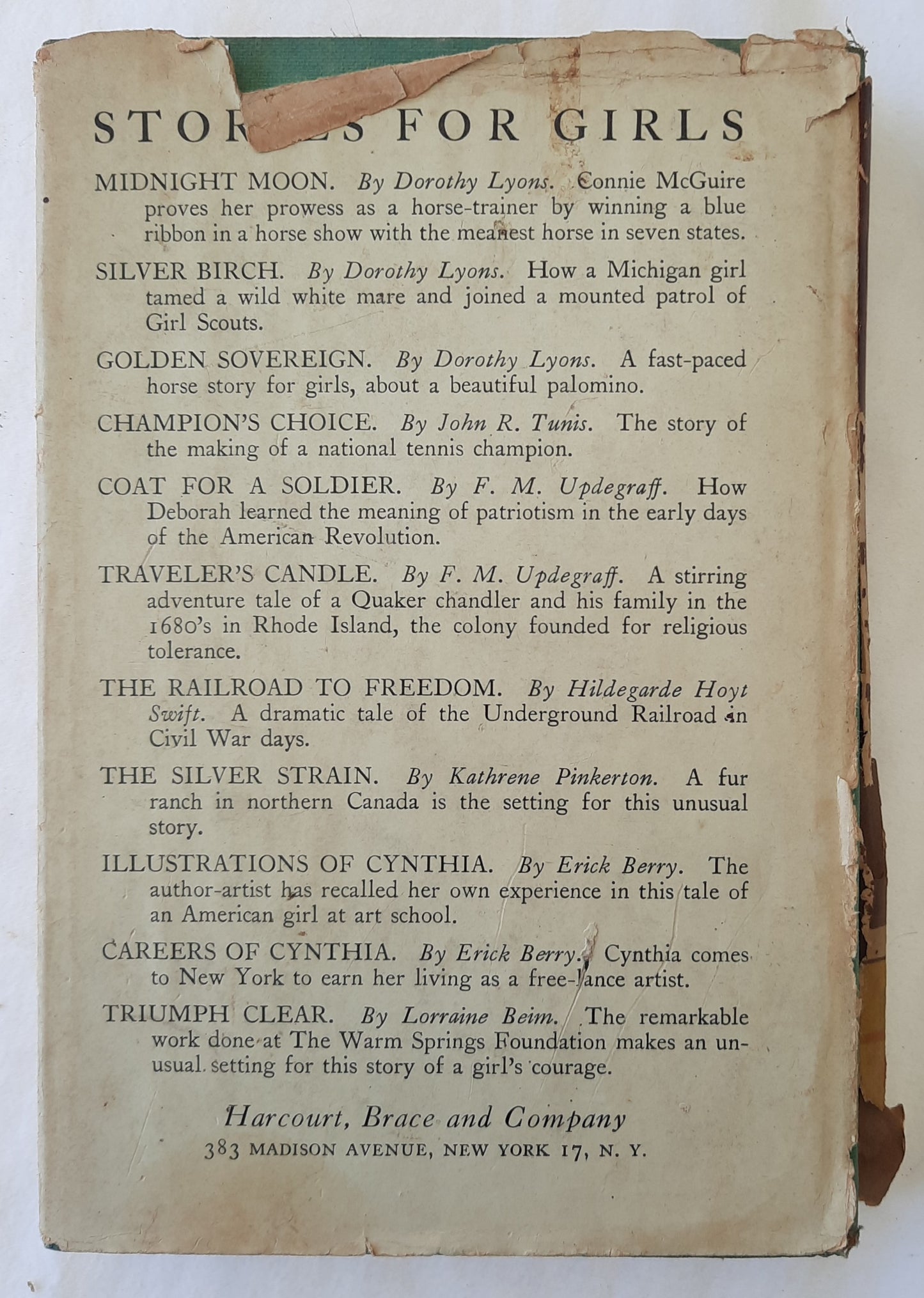 Golden Sovereign by Dorothy Lyons; Wesley Dennis (Good, 1946, HC, 259 pages, Harcourt, Brace and Company)