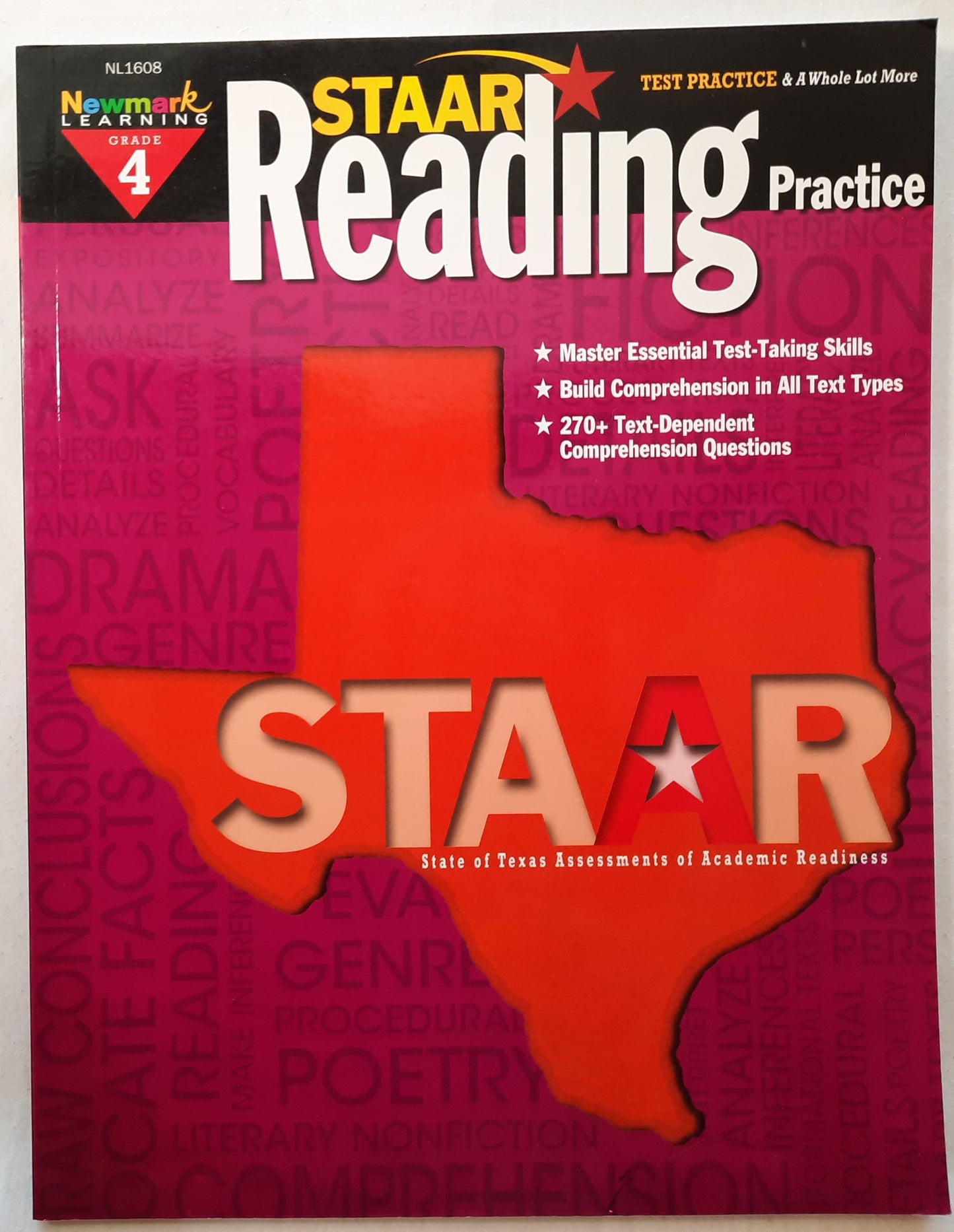 STAAR Reading Practice Grade 4 by Newmark Learning (New, 2013, Pbk, 140 pages)