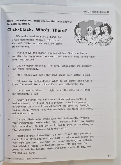 STAAR Reading Practice Grade 4 by Newmark Learning (New, 2013, Pbk, 140 pages)