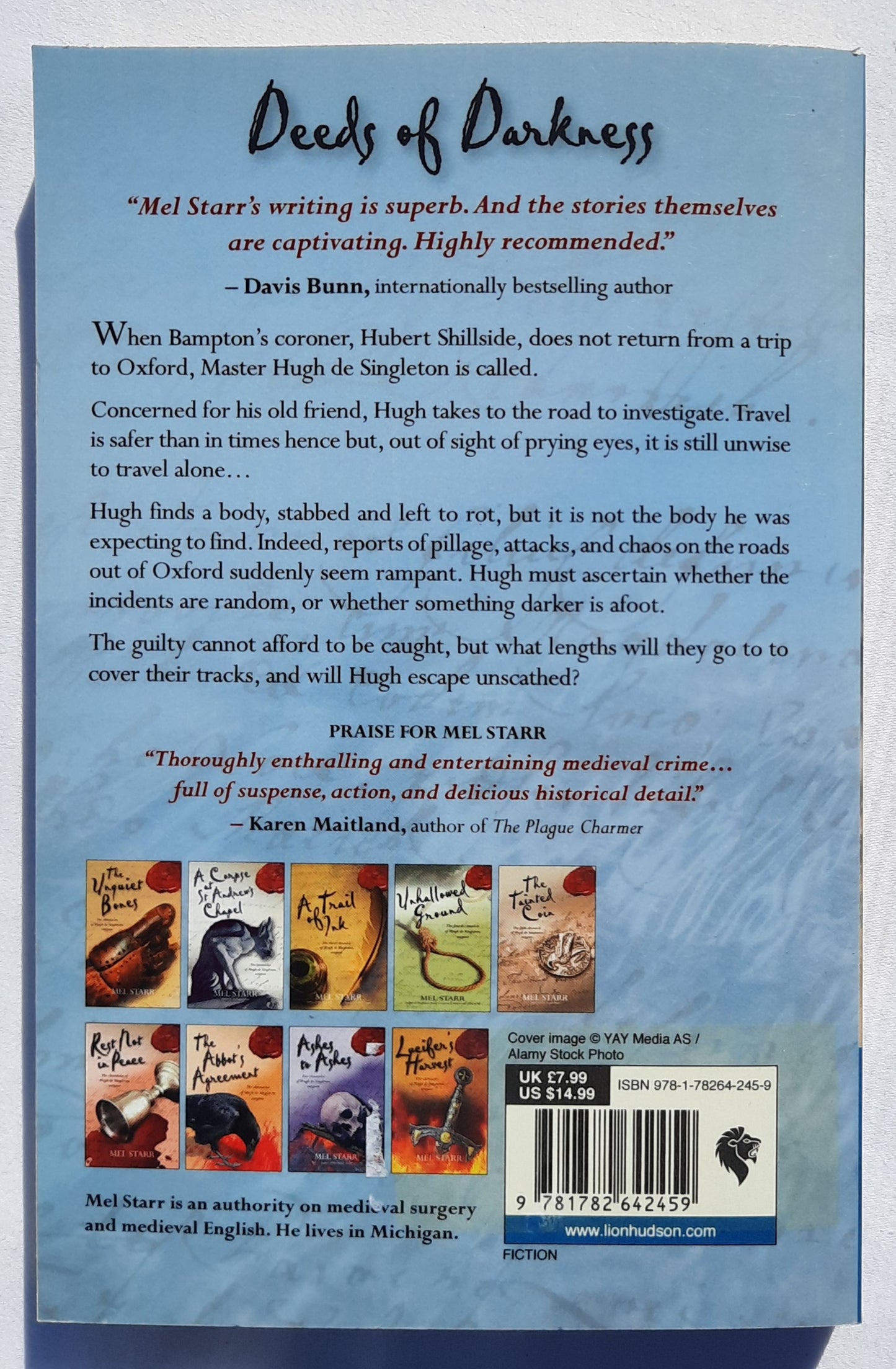 Deeds of Darkness  by Mel Starr (Hugh de Singleton #10, New, 2017, Pbk, 176 pages, Lion Fiction)