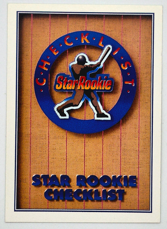 Upper Deck 1991 Star Rookie Checklist #1 Baseball Card