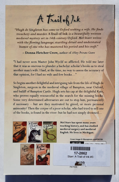 A Trail of Ink by Mel Starr (Hugh de Singleton #3, New, 2013, Pbk, 240 pages, Lion Fiction)