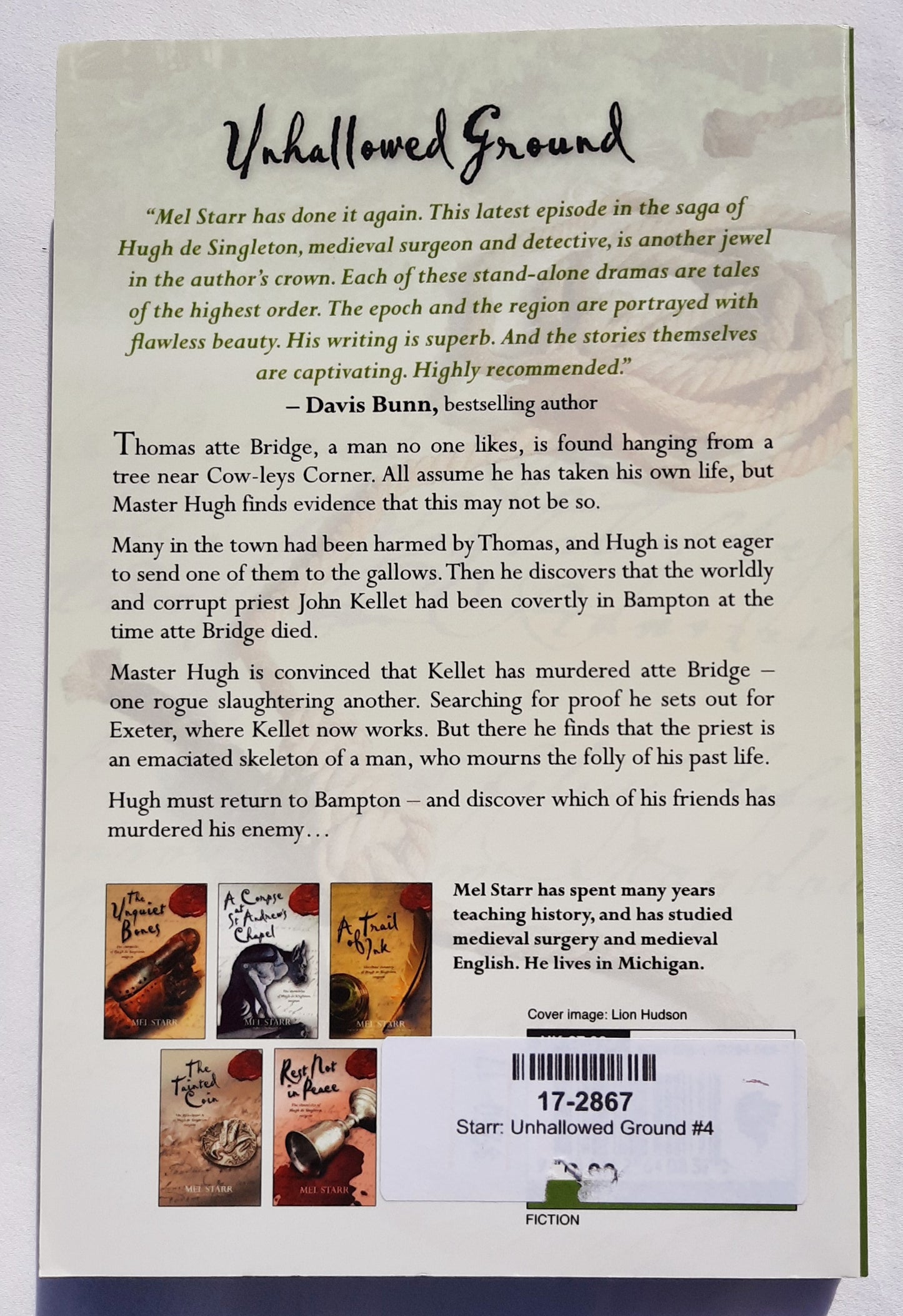 Unhallowed Ground by Mel Starr (Hugh de Singleton #4, New, 2013, Pbk, 240 pages, Lion Fiction)