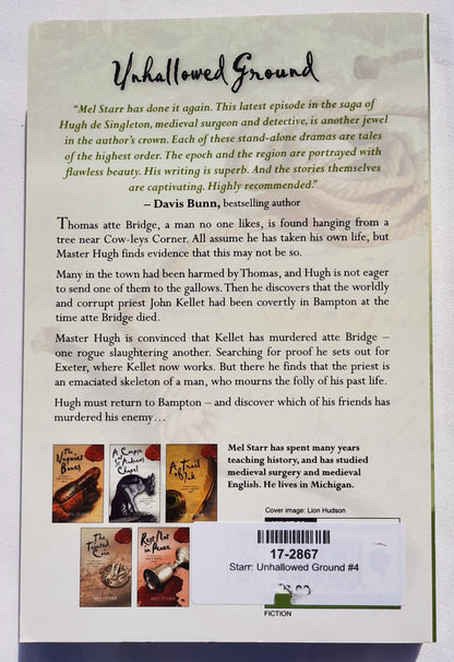 Unhallowed Ground by Mel Starr (Hugh de Singleton #4, New, 2013, Pbk, 240 pages, Lion Fiction)
