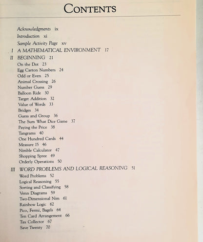 Family Math by Jean Stenmark; Marilyn Hill (Good, 1986, Pbk, 319 pages, Regents University of California)