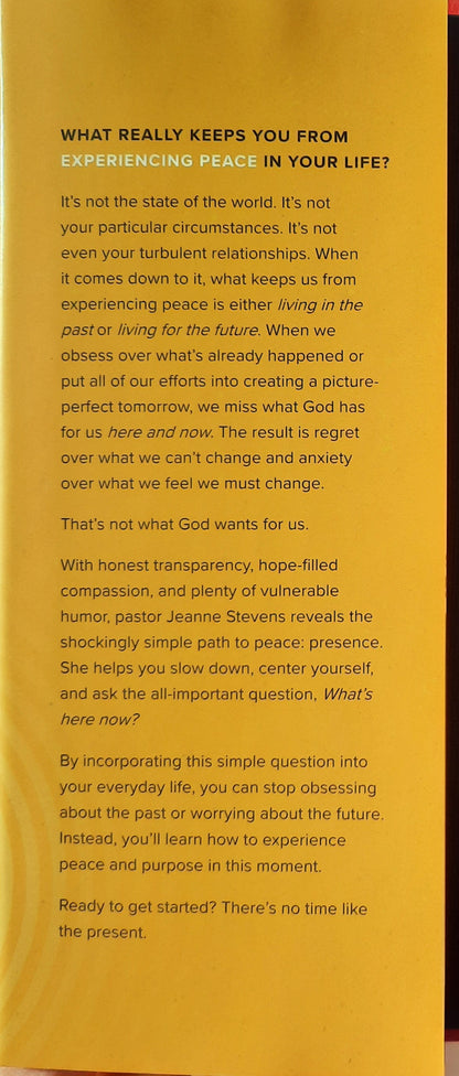 What's Here Now? How to Stop Rehashing the Past and Rehearsing the Future and Start Receiving the Present by Jeanne Stevens (New, 2022, HC, 249 pages, Revell)