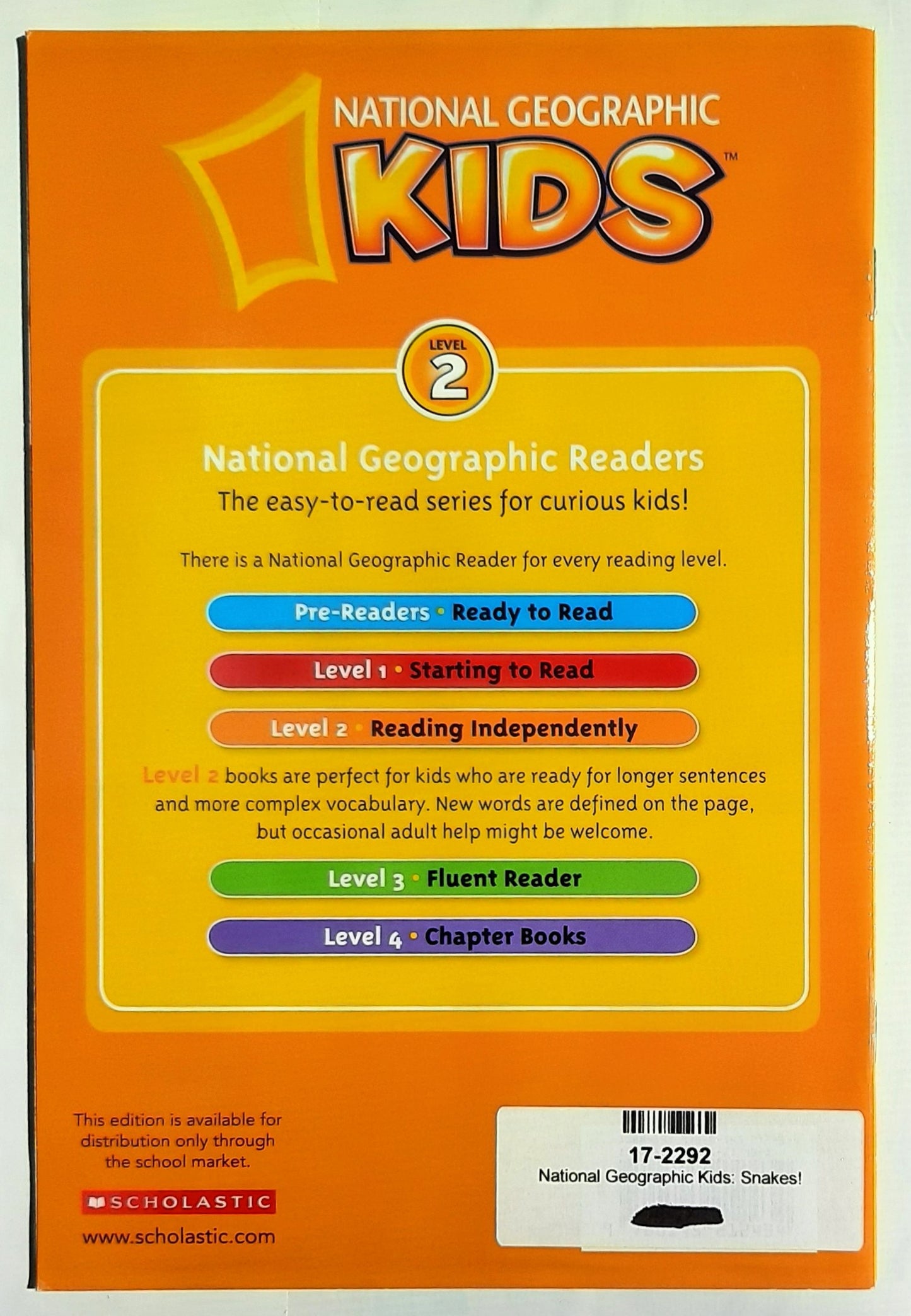 National Geographic Kids: Snakes! by Melissa Stewart (New, 2009, Pbk, 32 pages, Scholastic)