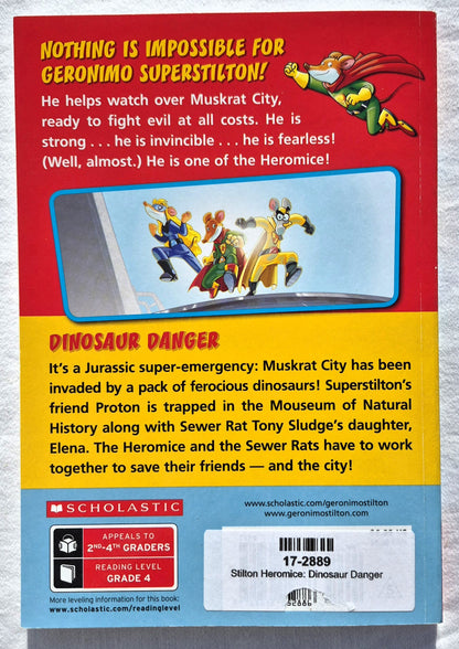 Heromice: Dinosaurier-Gefahr von Geronimo Stilton (Neu, 2018, broschiert, 128 Seiten, Scholastic)