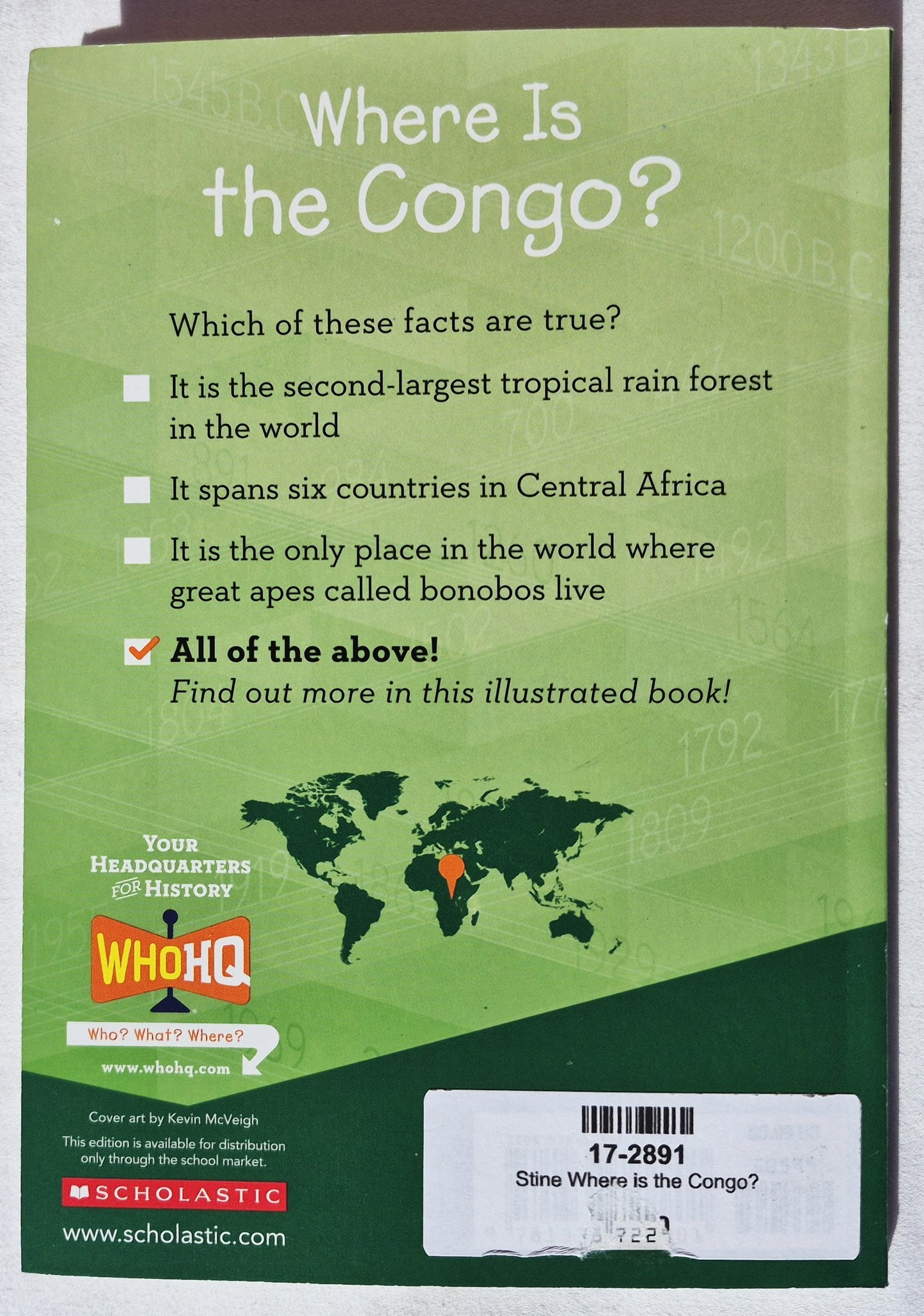 Where is the Congo? by Megan Stine (New, 2020, Pbk, 112 pages, Scholastic)