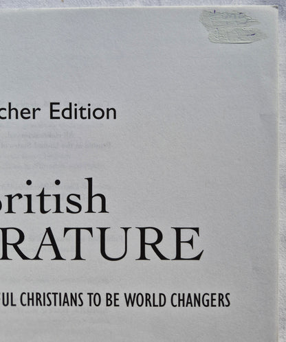 British Literature Teacher Edition with DVD by James Stobaugh (High School, NEW, 2005, Pbk, 360 pages, Broadman & Holman)