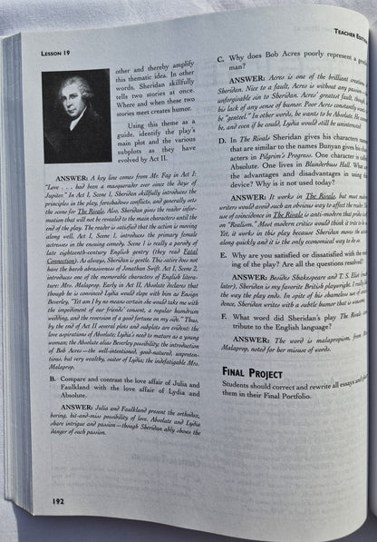 British Literature Teacher Edition with DVD by James Stobaugh (High School, NEW, 2005, Pbk, 360 pages, Broadman & Holman)