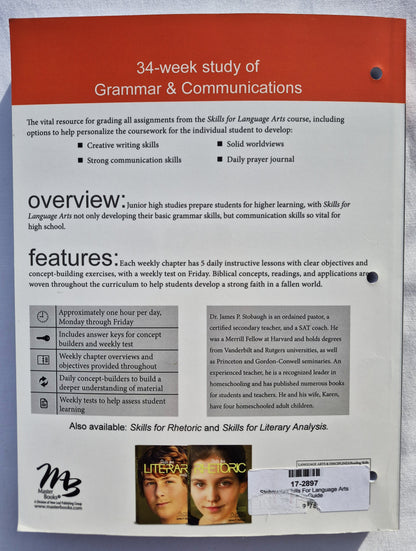 Skills For Language Arts Teacher Guide von James P. Stobaugh (Neu, 2018, Pbk, 405 Seiten, Master Books)