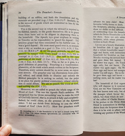 Biblical Preaching Today by John Stott (Good, 1961, HC, 351 pages, Wm. B. Eerdmans)