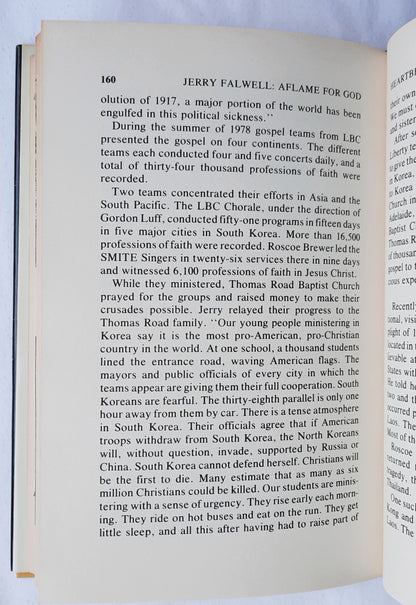 Jerry Falwell: A Flame for God by Gerald Strober; Ruth Tomczak (Very good, 1979, HC, 188 pages, Thomas Nelson, inscription by Jerry Falwell)