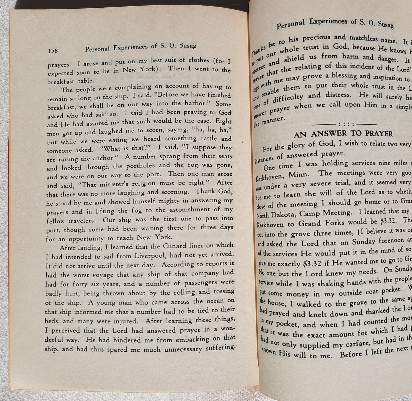 Personal Experiences of S. O. Susag by S. O. Susag (Very good, 1976, PBK, 191 pages, Faith Publishing House)