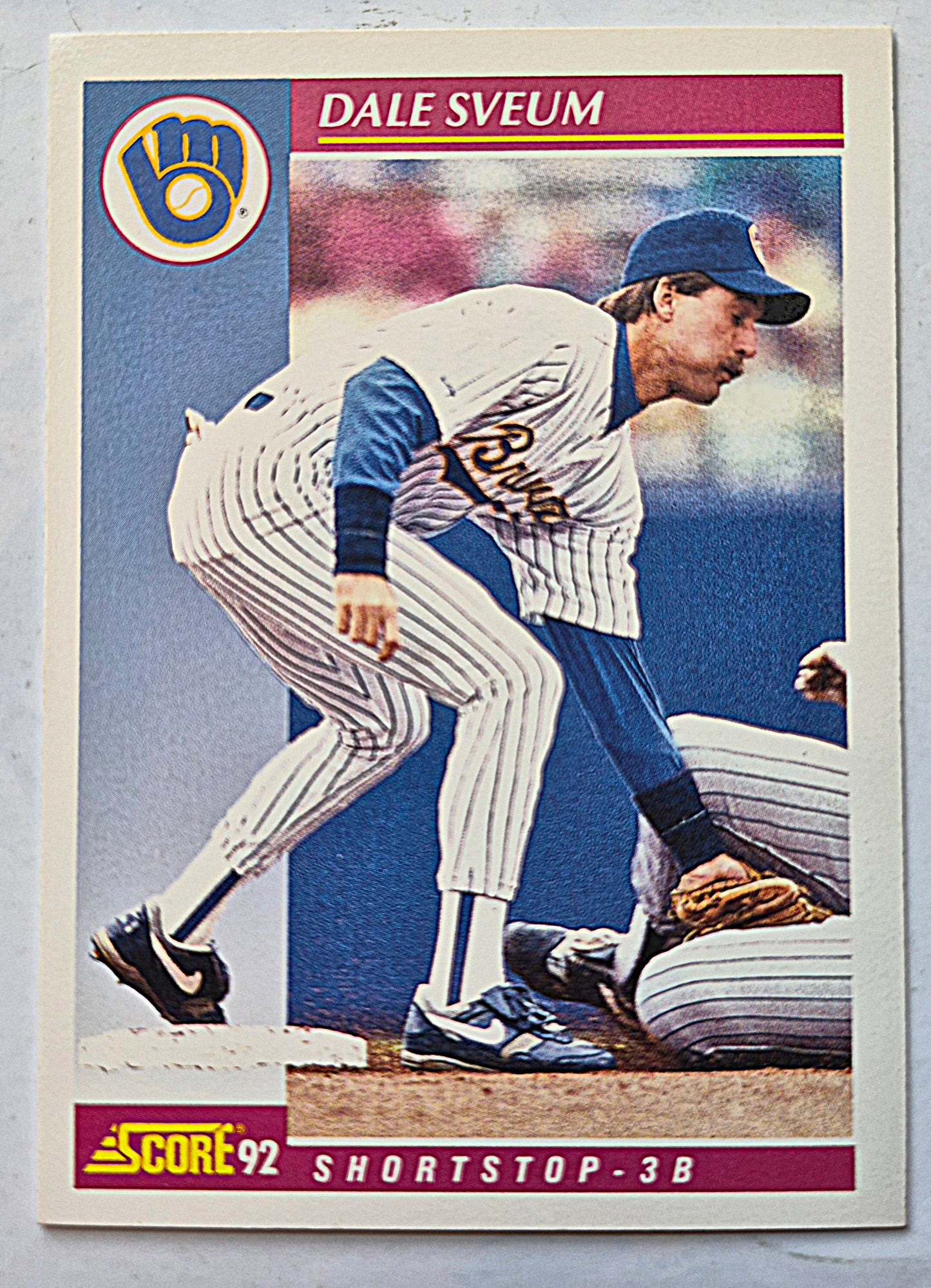 Sveum Dale Milwaukee Brewers Shortstop-3B #181 Score '92 Baseball Card
