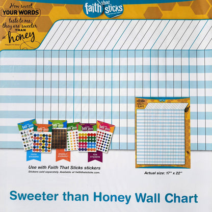 Sweeter Than Honey Achievement Wall Chart (Faith That Sticks, New, 2015, Tyndale)