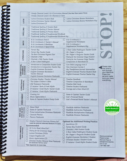 Simply Classical Curriculum Two-Year Pace Levels 5 & 6 [Grammar, Griechenland, Dankbarkeit] von Cheryl Swope (Neu, 2018, Spiralbindung, Memoria Press Special-Needs)