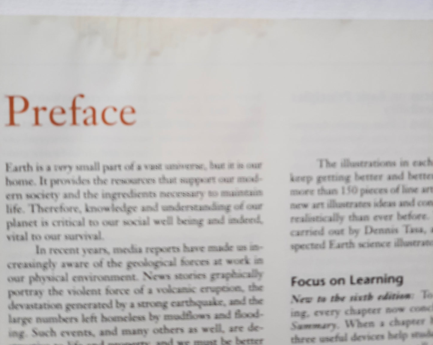 Earth: An Introduction to Physical Geology 6th Ed. by Edward Tarbuck; Frederick Lutgens (Good, 1999, Pbk, 638 pages, Prentice Hall)