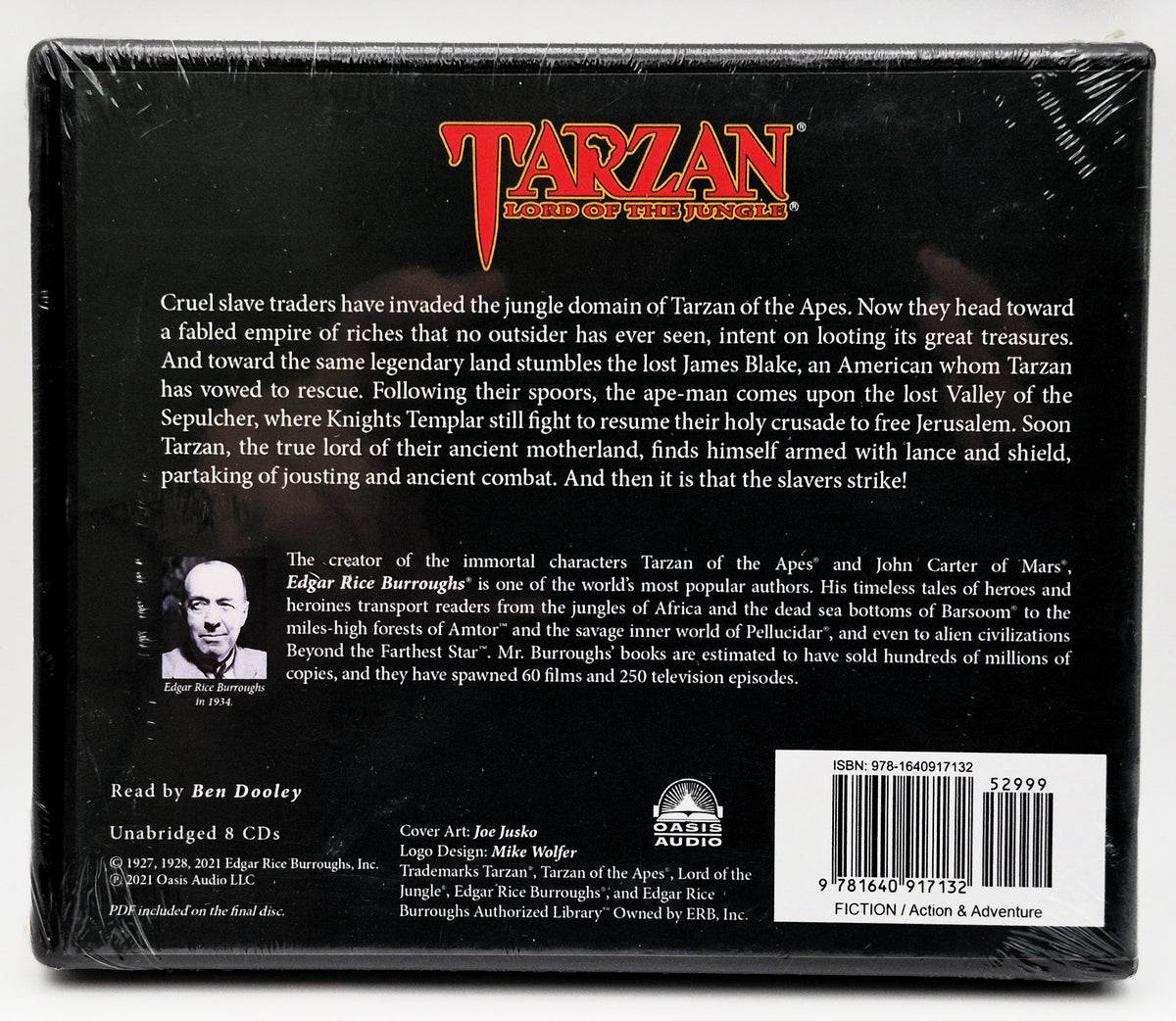 Tarzan: Herr des Dschungels Hörbuch-CD von Edgar Rice Burroughs (Neu, 2021, 8 CDs, Oasis Audio)