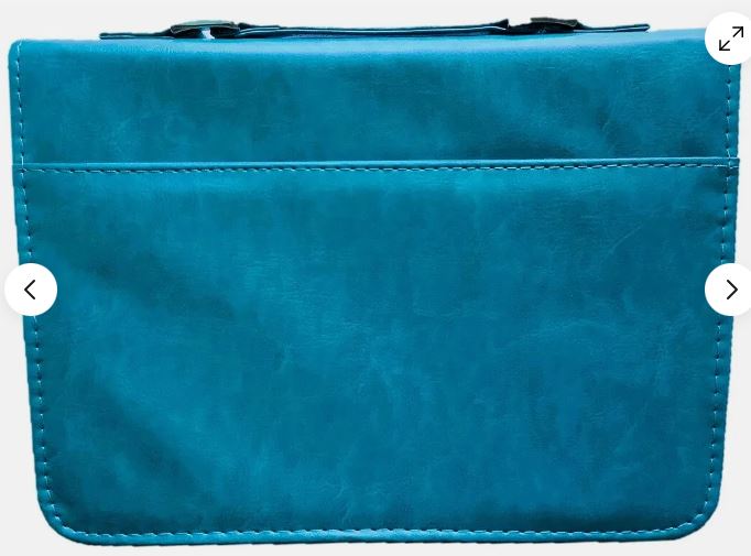 Bible Cover: Leather-look by Zondervan (New, Teal, Large)