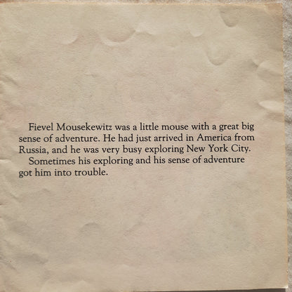 An American Tail: Fievel and Tiger by Michael Teitelbaum (McDonald's, Good, 1986, Pbk, 24 pages, Universal City Studios)