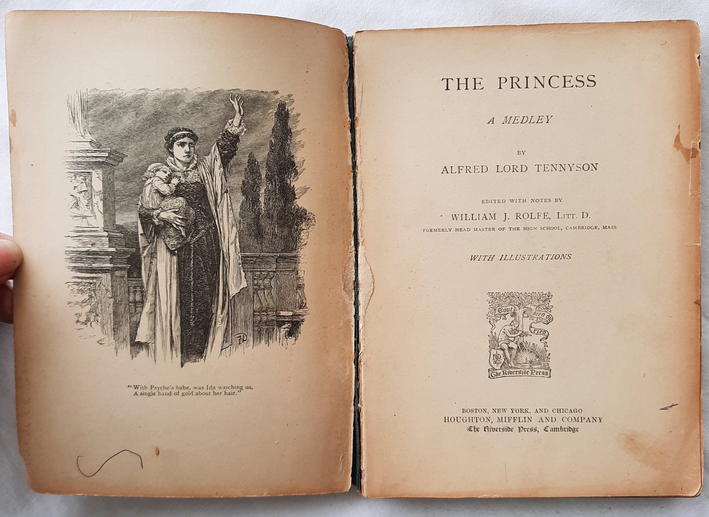 Riverside Literature Series: The Princess by Lord Alfred Tennyson (Good, 1897, Pbk, 188 pages, Houghton Mifflin and Company)